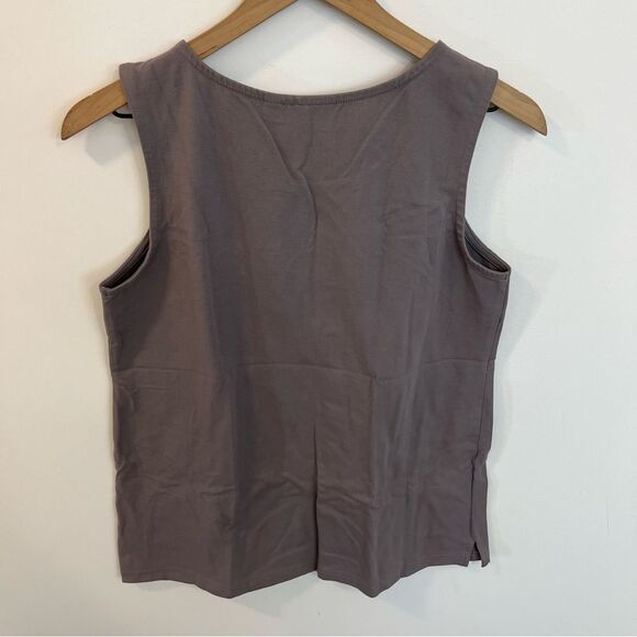 New Joan Rivers Builders Long Stretch Cotton Tank in Storm | Size S - Picture 5 of 8